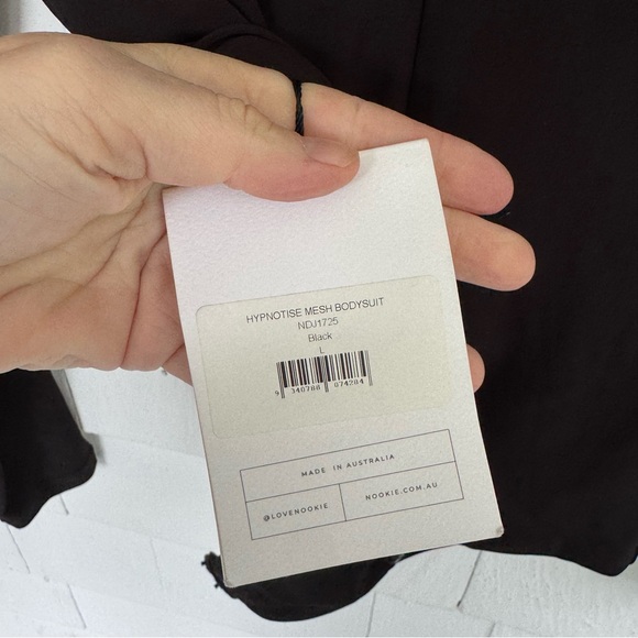 Nookie Hypnotise Mesh Bodysuit Black size Large NWT NEW - Picture 12 of 12